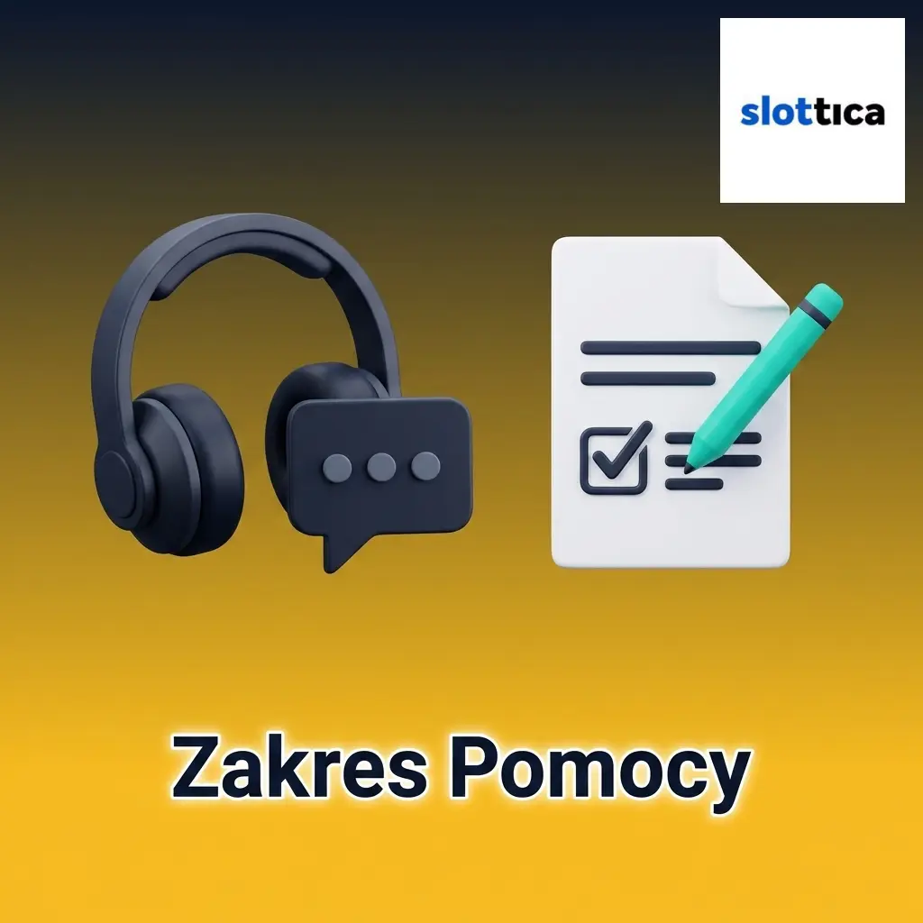 Dział obsługi Slottica: logowanie, weryfikacja, wpłaty, bonusy, gry, blokada konta i dane osobowe.